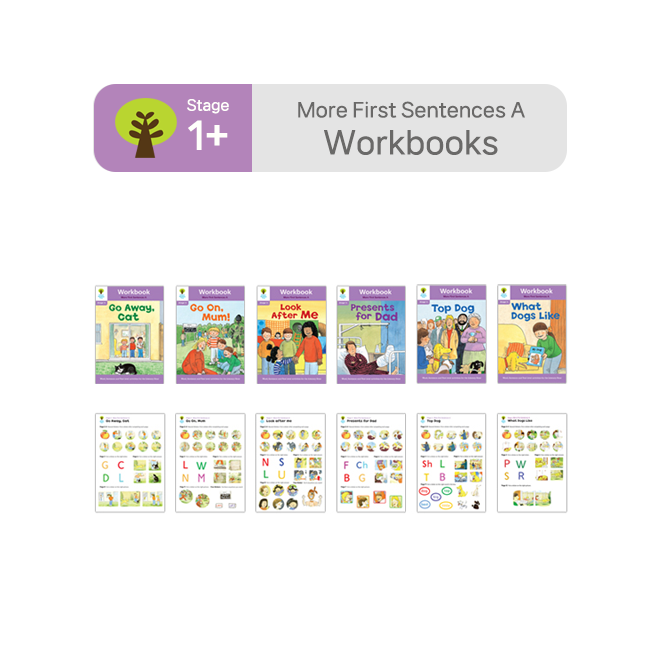 ORT BCK Workbooks - Stage 1+ More First Sentences A (6권+스티커7장)