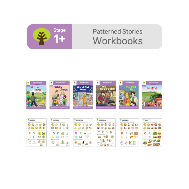 ORT BCK Workbooks - Stage 1+ Patterned Stories (6권 + 스티커 7장)