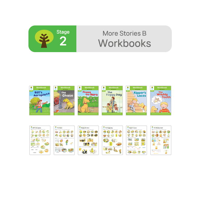ORT BCK Workbooks - Stage 2 More Stories Pack B (6권 + 스티커 7장)