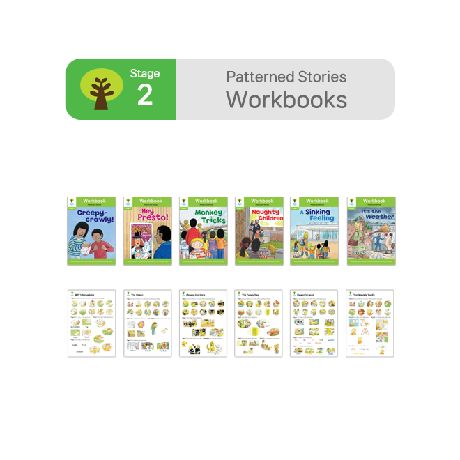 ORT BCK Workbooks - Stage 2 Patterned Stories (6권 + 스티커 7장)