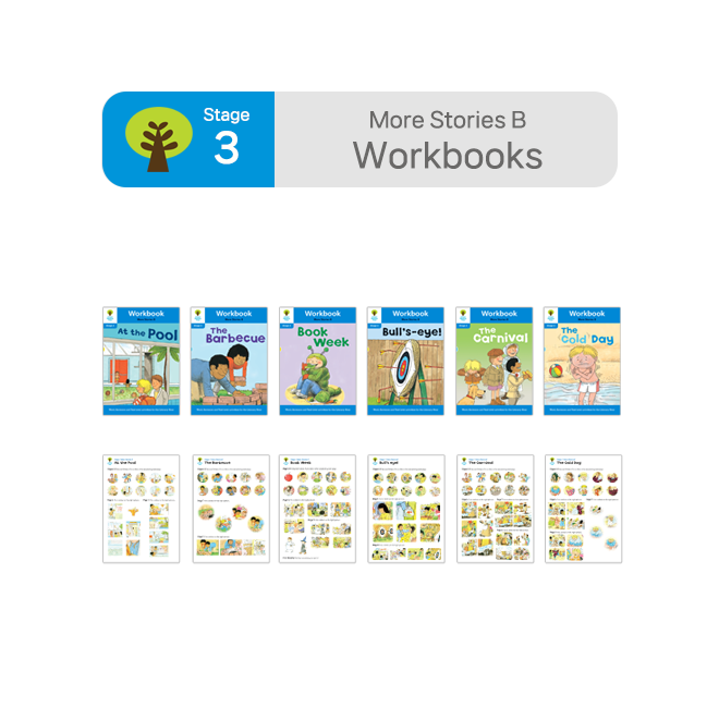 ORT BCK Workbooks - Stage 3 More Stories Pack B (6권 + 스티커 7장)