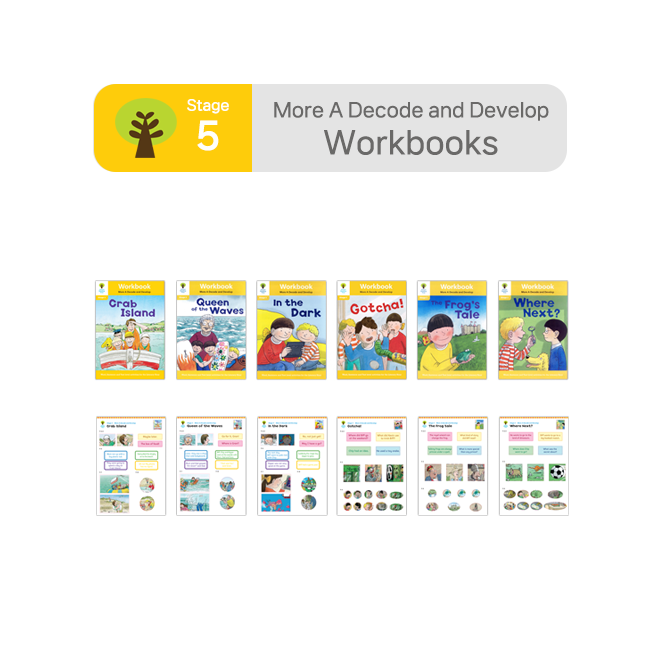 ORT BCK Workbooks - Stage 5 More A Decode and Develop (6권+스티커7장)