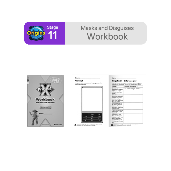 Project X - Stage 11 Masks and Disguises : Workbook